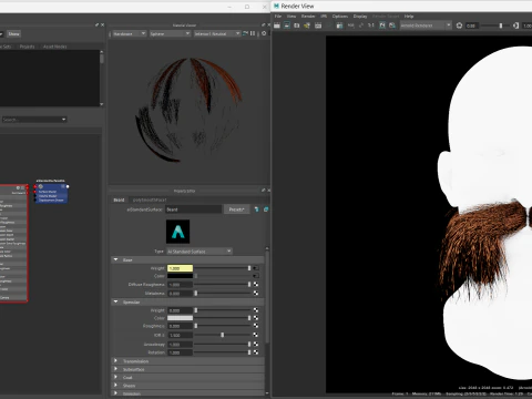 Realtime Beard and Moustache No4 3D Model