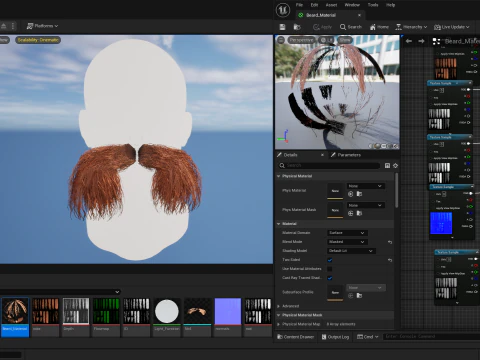 Realtime Beard and Moustache No4 3D Model