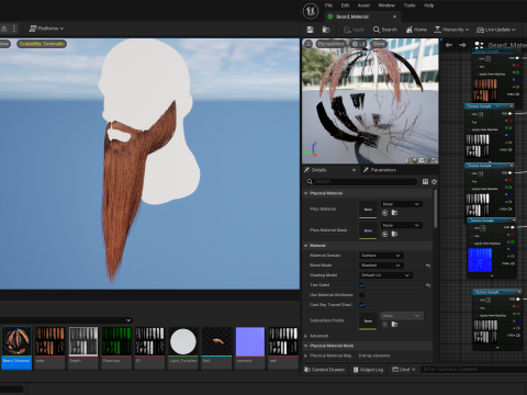 Realtime Beard and Moustache No5 Modelo 3D