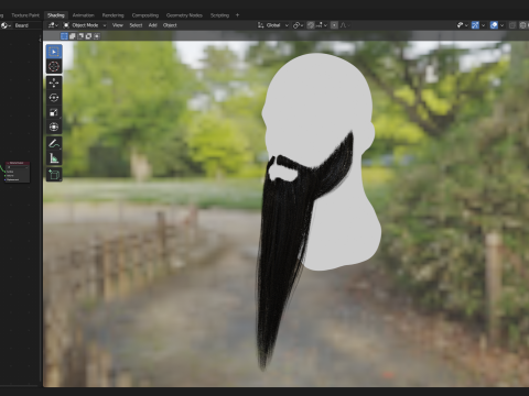 Realtime Beard and Moustache No5 Modelo 3D