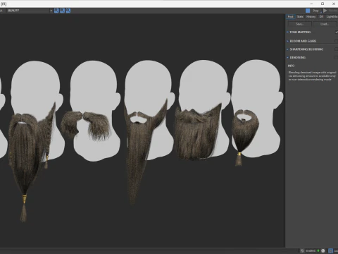 7 Professional Realtime Beard and Moustache 3D Model