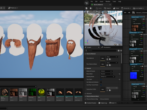 7 Professional Realtime Beard and Moustache 3D-Modell