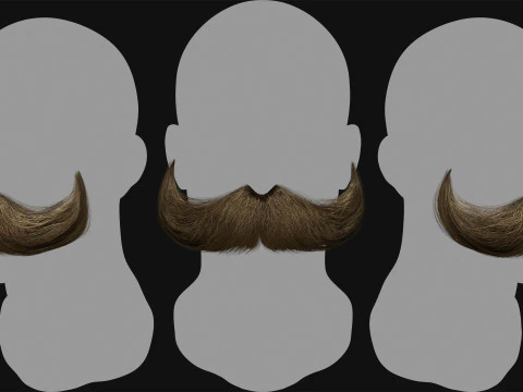 7 Professional Realtime Beard and Moustache 3D Model