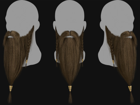 7 Professional Realtime Beard and Moustache 3D-Modell