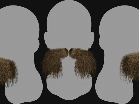 7 Professional Realtime Beard and Moustache 3D-Modell