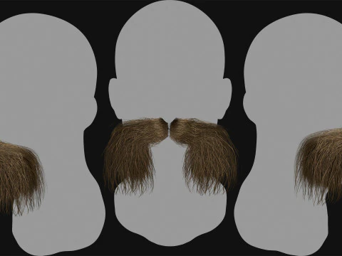 7 Professional Realtime Beard and Moustache 3D Model
