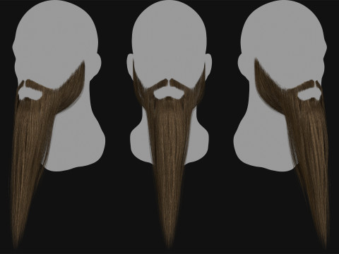 7 Professional Realtime Beard and Moustache 3D-Modell