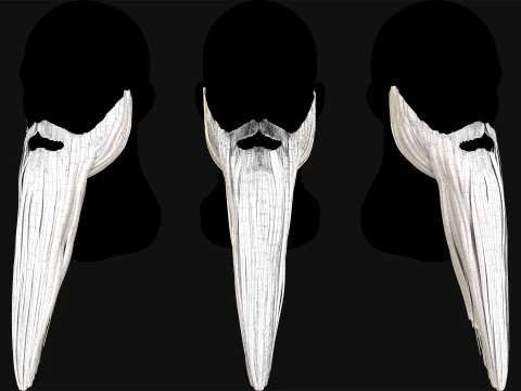 7 Professional Realtime Beard and Moustache 3D Model