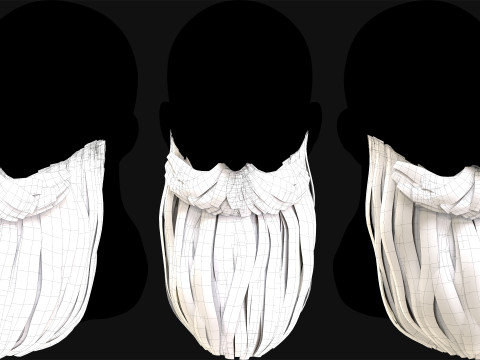7 Professional Realtime Beard and Moustache 3D-Modell