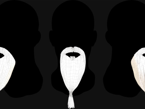 7 Professional Realtime Beard and Moustache 3D-Modell