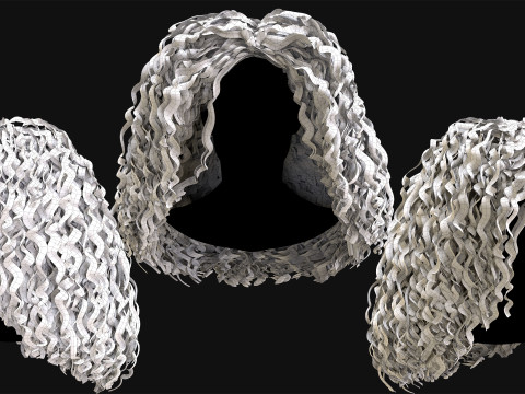 10 Professional Realtime Curly Hair Modelo 3D