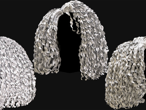 10 Professional Realtime Curly Hair Modelo 3D