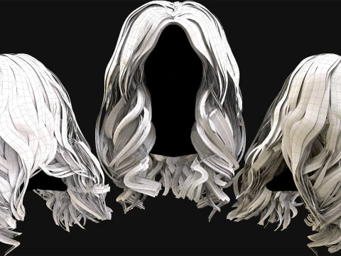 10 Professional Realtime Curly Hair 3D Model