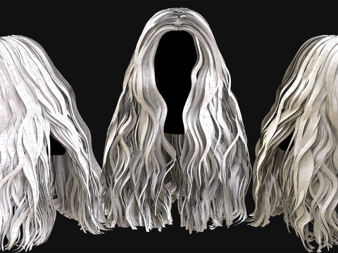 10 Professional Realtime Curly Hair Modelo 3D