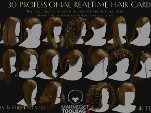 30 Profesional Realtime Haircard Modelo 3D