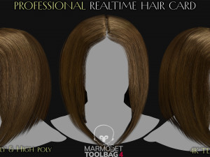 30 Profesional Realtime Haircard Modelo 3D