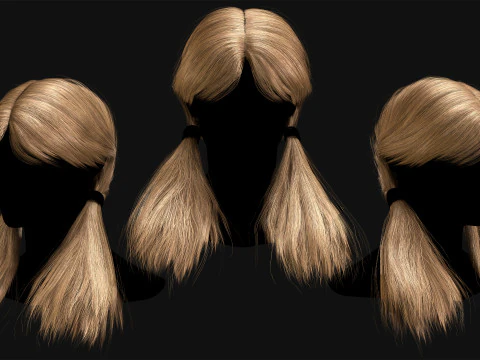 Realtime Haircard No50 3D Model