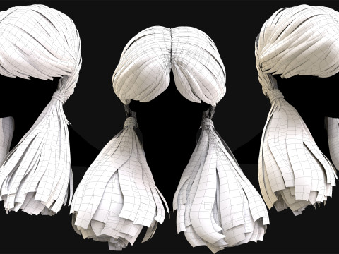 Realtime Haircard Vol 10 - No5 3D-Modell