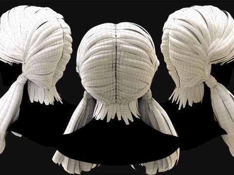 Realtime Haircard No50 3D Model