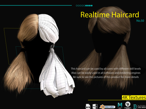 Realtime Haircard No50 3D 模型