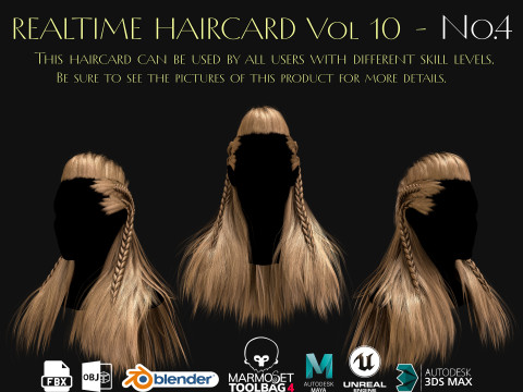 Realtime Haircard Vol 10 - No4 3D Модель