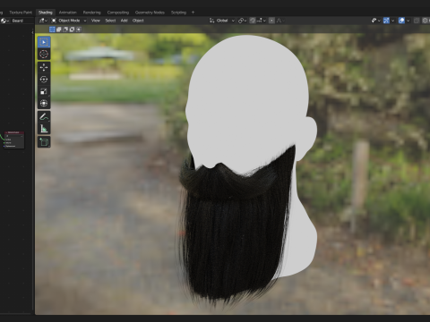 Realtime Beard and Moustache No 6 Modelo 3D