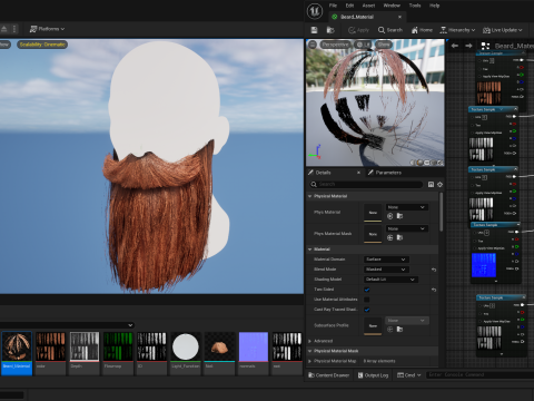Realtime Beard and Moustache No 6 Modelo 3D