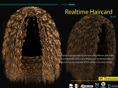 Realtime Haircard No47 Model 3D