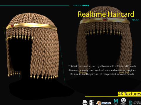 Realtime Haircard No46 Model 3D