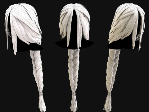 Professional Realtime Haircard Vol 10 3D Model
