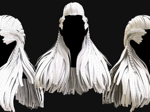 Professional Realtime Haircard Vol 10 3D Model