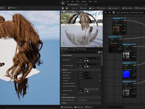 Professional Realtime Curly Haircard 3D Model