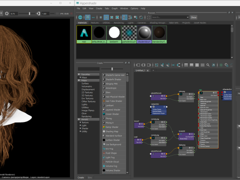 Professional Realtime Curly Haircard 3D Model