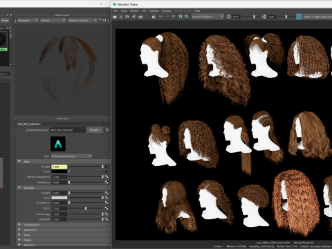 20 Special Realtime Haircard 3D 모델