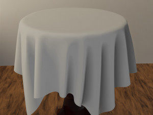 Elegant old-fashioned table with cloth Modelo 3D