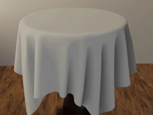 Elegante ouderwetse tafel met kleed 3D Model