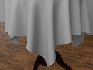 Elegant old-fashioned table with cloth 3D Модель