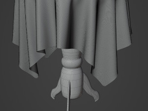 Elegant old-fashioned table with cloth 3D Модель