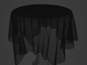 Elegant old-fashioned table with cloth 3D Модель