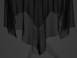 Elegant old-fashioned table with cloth 3D Модель