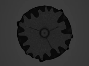 Elegant old-fashioned table with cloth 3D Model