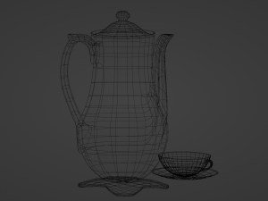 Cup and teapot Modelo 3D