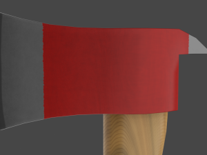 Fire Axe Lowpoly 3D Model