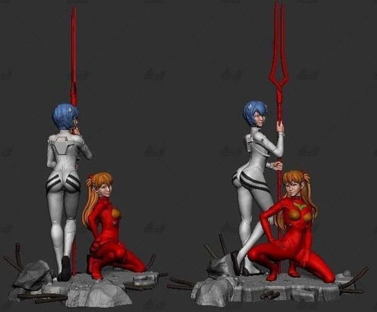 Asuka rei 3D Print Model .c4d .max .obj .3ds .fbx .stl .blend 