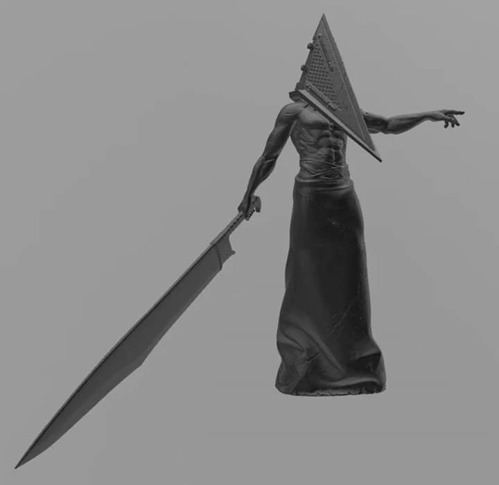 Pyramid Head 3D Print Model .c4d .max .obj .3ds .fbx .stl .blend 