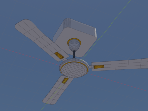 Ceiling fan High Resolution Game Ready Asset 3D 모델
