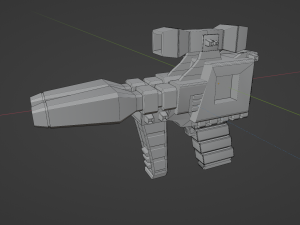 3D Sci-Fi Weapon Game Ready Low-Poly 3D Weapon Model 3D 모델