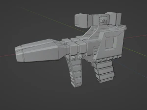 3D Sci-Fi Weapon Game Ready Low-Poly 3D Weapon Model 3D Model