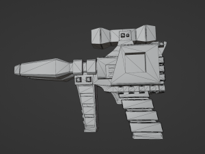3D Sci-Fi Weapon Game Ready Low-Poly 3D Weapon Model 3D 모델
