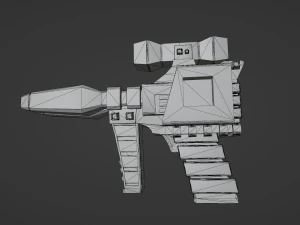 3D Sci-Fi Weapon Game Ready Low-Poly 3D Weapon Model 3D Model